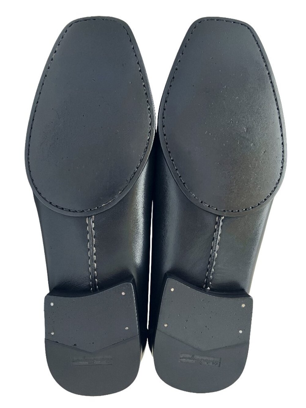 Salvatore Ferragamo Black Leather Bit Slip-On Loafers - Picture 5 of 8
